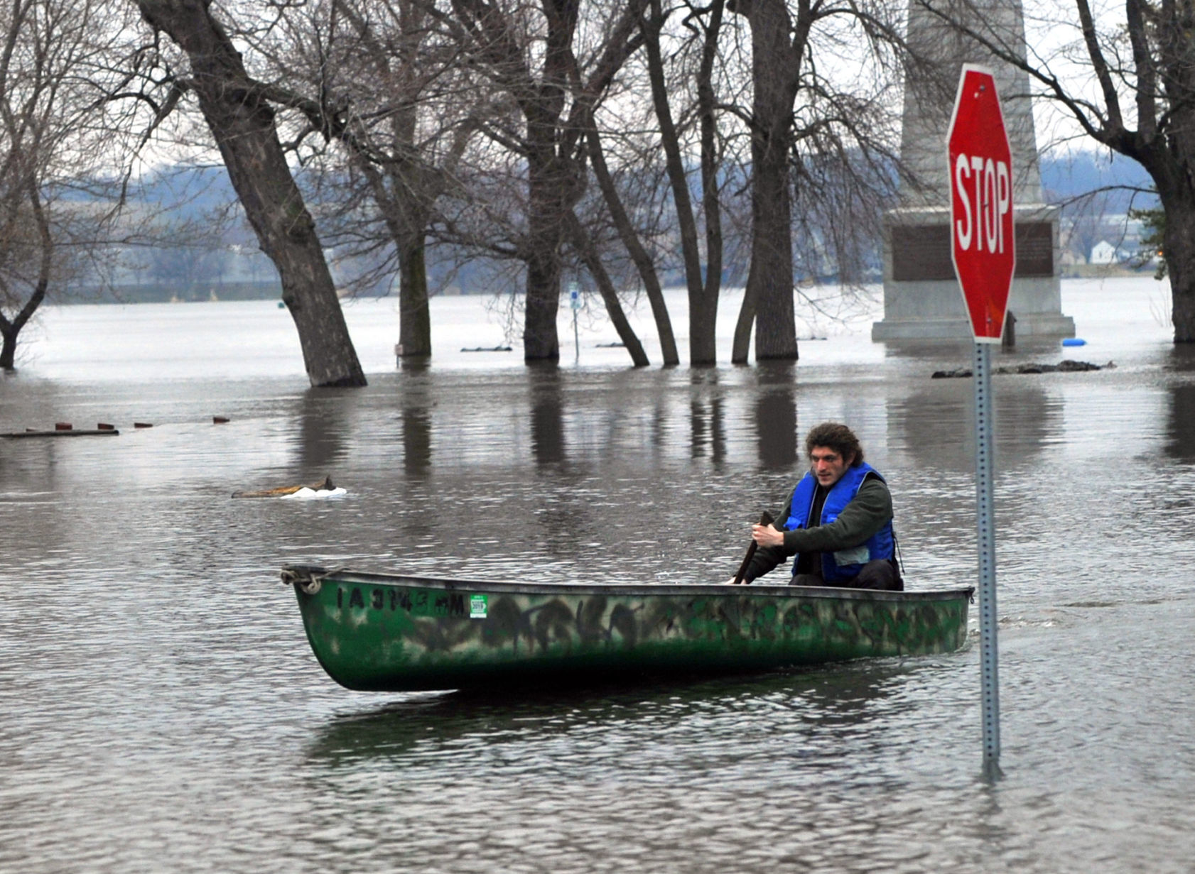 Flooding in the Illinois Quad-Cities area.
